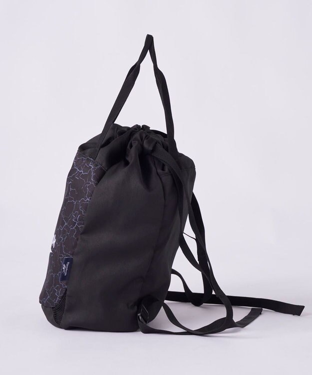 OP／FILA 【Reebok】ブランドロゴ入り巾着型ナップサック ブラック