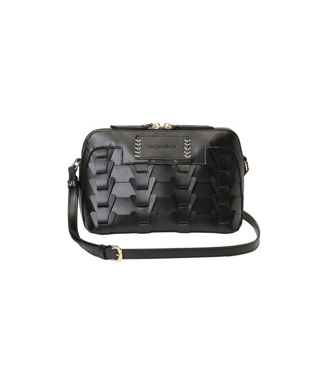 LA BAGAGERIE 【veganview】v piece mesh shoulder bag ブラック
