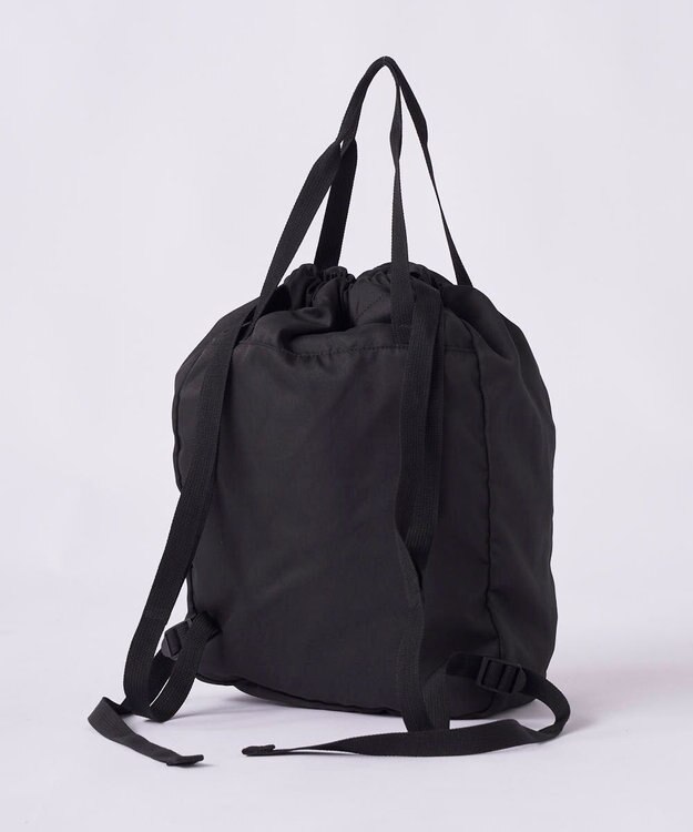 OP／FILA 【Reebok】ブランドロゴ入り巾着型ナップサック ブラック