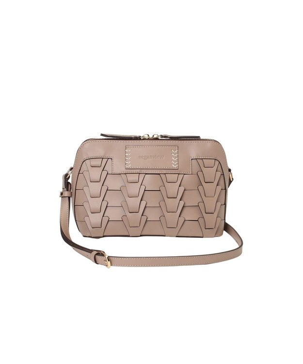 LA BAGAGERIE 【veganview】v piece mesh shoulder bag グレージュ