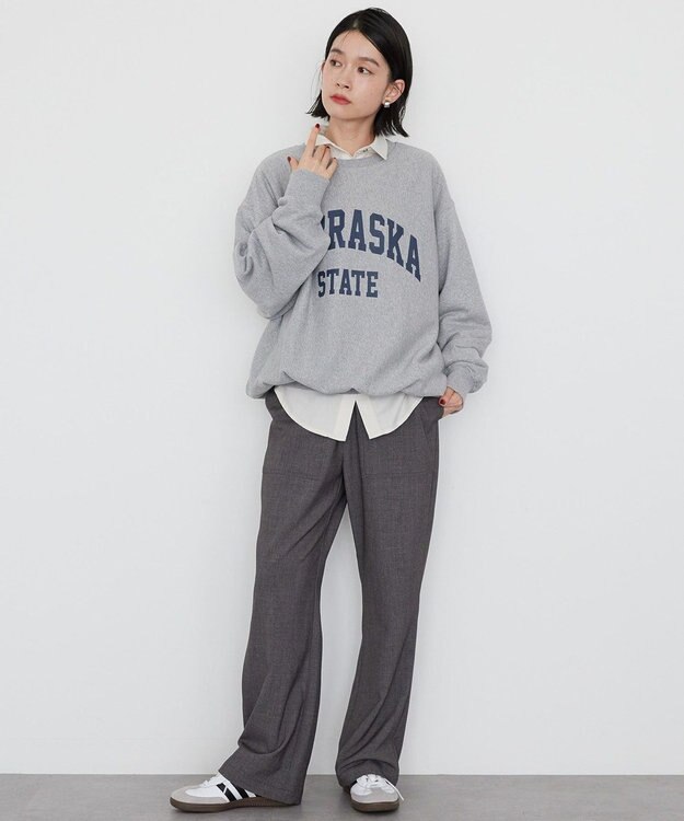 AMERICAN HOLIC ＮＥＢＲＡＳＫＡロゴプリントスウェット③ Light Gray Mixture