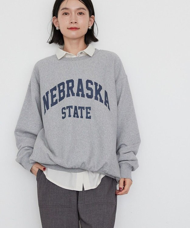AMERICAN HOLIC ＮＥＢＲＡＳＫＡロゴプリントスウェット③ Light Gray Mixture