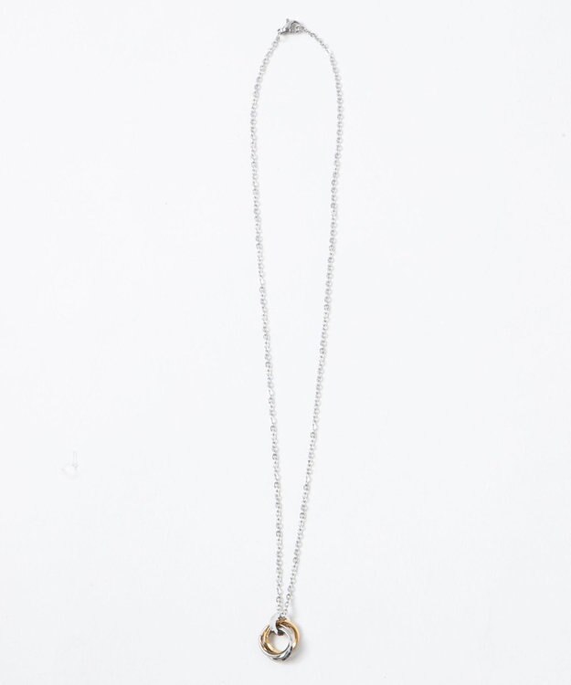 WEGO ミニトリプルリングチェーンネックレス ゴールド