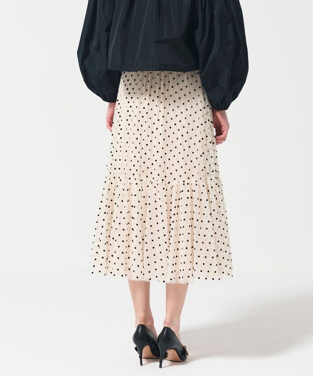 GRACE CONTINENTAL チュールドットスカート キナリ