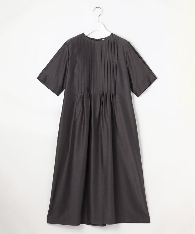 J.PRESS LADIES L エアリースパンボイル ワンピース スレートブラウン系