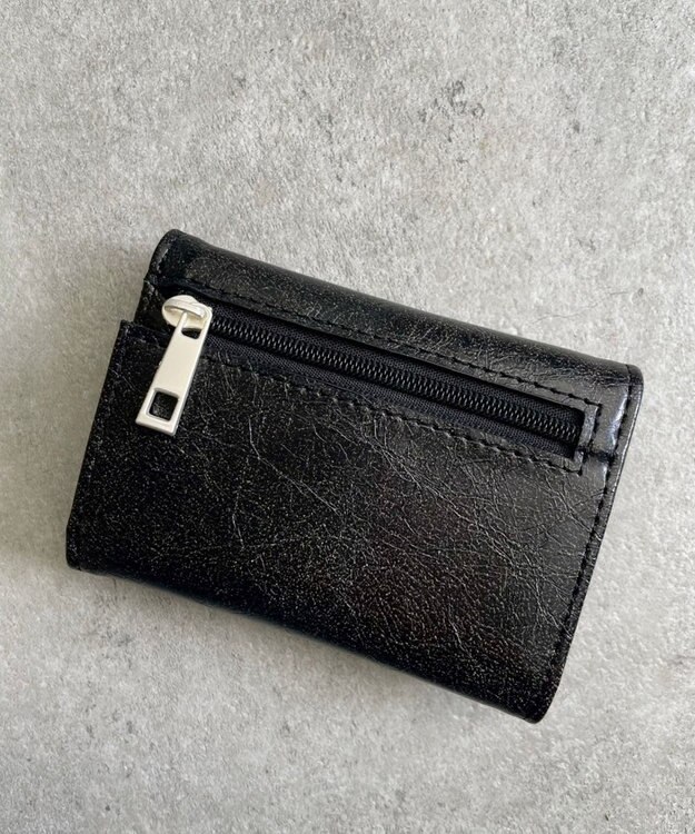 WEGO プレートフラップミニウォレット ブラック