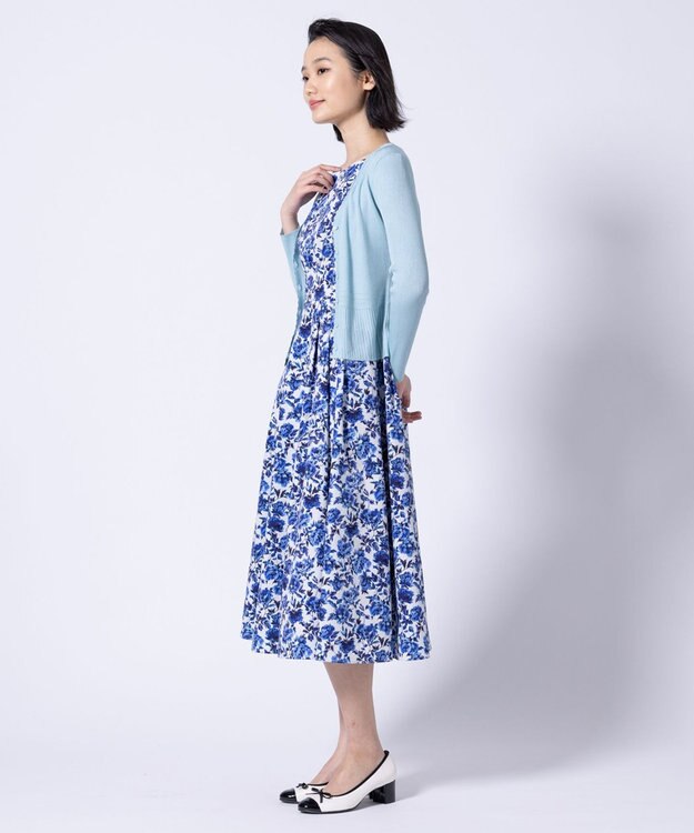 TOCCA EYELET AJISAI CARDIGAN カーディガン ライトブルー系