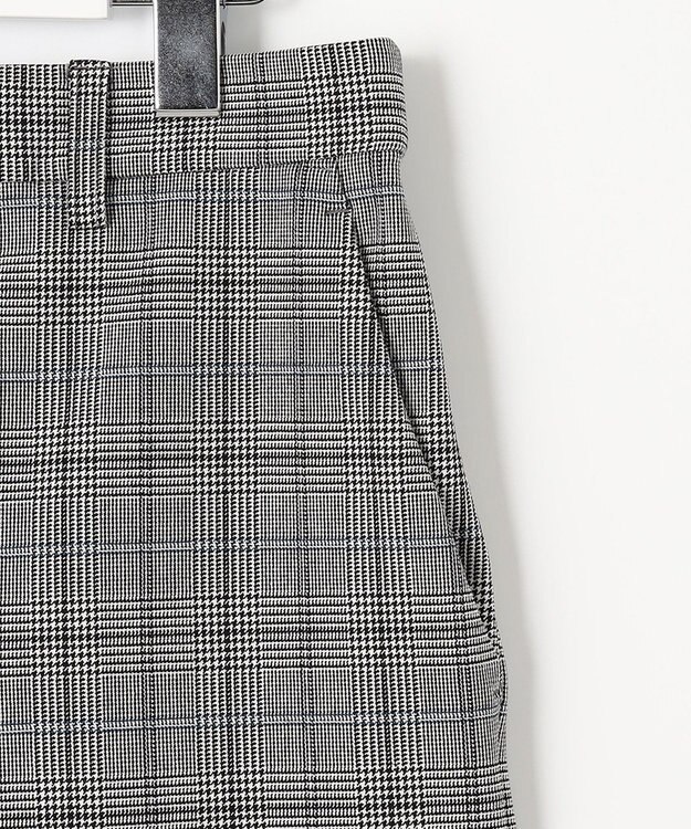 自由区 【裏起毛/撥水加工】TRギャバ グレンチェック テーパードパンツ グレー系4