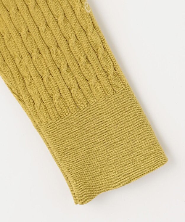 ANY SIS L ケーブルニット カーディガン シトラスイエロー