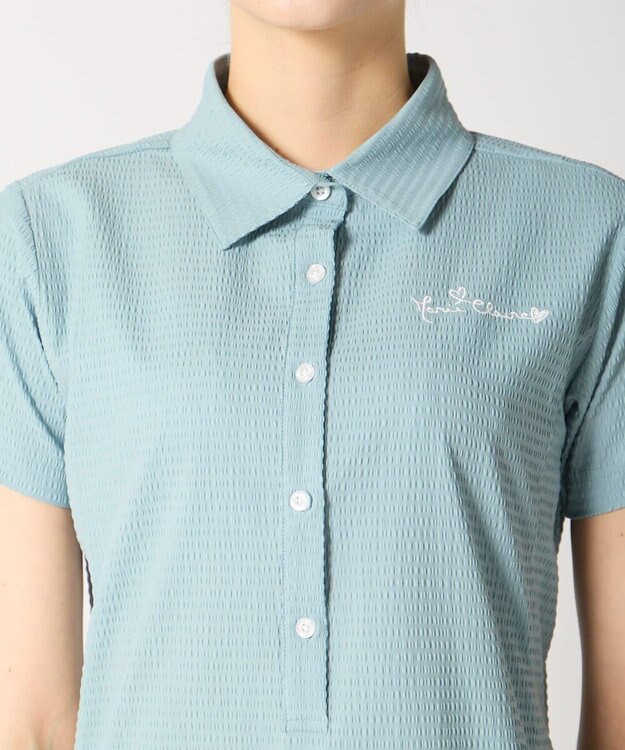 FILA GOLF／marie claire 【marie claire SPORT】 シアサッカーワンピース グレー