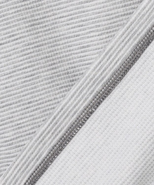 JOSEPH ABBOUD MOUNTAIN 【ゆったり】グリットワッフル アウトドアTシャツ ライトグレー系