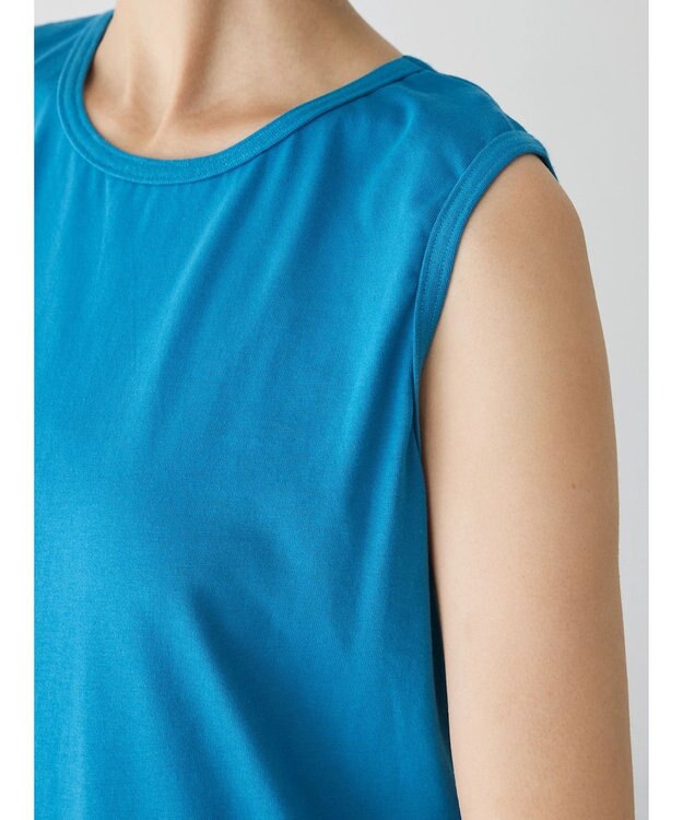 Green Parks ニットビスチェ付きカットソーワンピース Blue