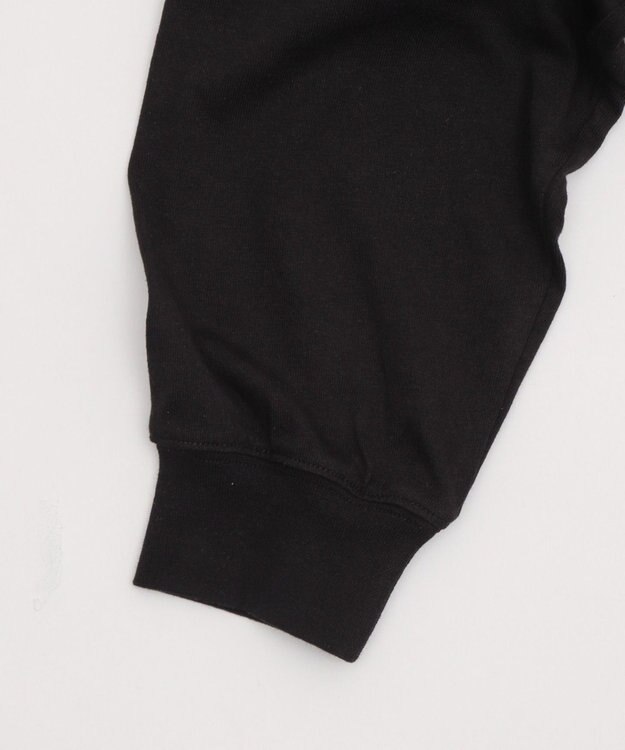 WEGO 【ユニセックスITEM/MLサイズ展開】ナンバリングカットZIPパーカー ブラック