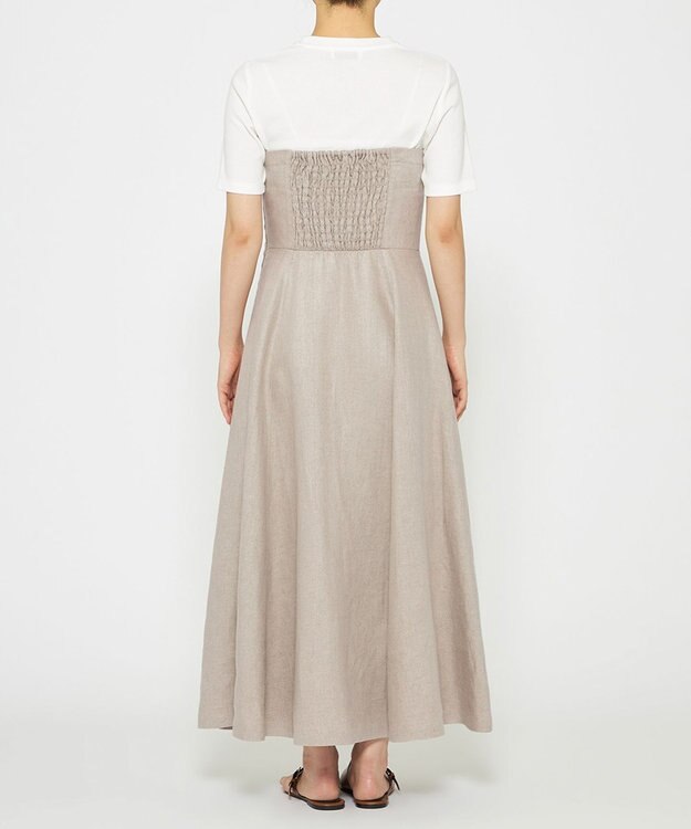 uncrave ヘリンボーン リネン ワンピース（uncrave WHITE） フラックスA