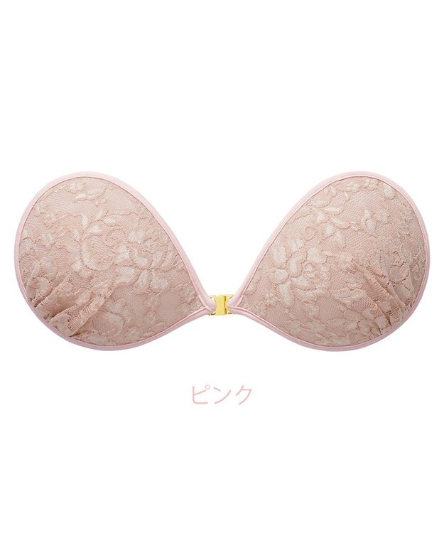 BRADELIS New York 【NuBra / ナチュラルタイプ】ヌーブラ・エアーライト クラシカルブーケ   蒸れにくい バックレス コレクション デザインヌーブラ 正規品 ピンク