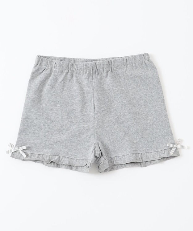 ANY KIDS 無地/総柄 1分丈スパッツ ライトグレー（無地）