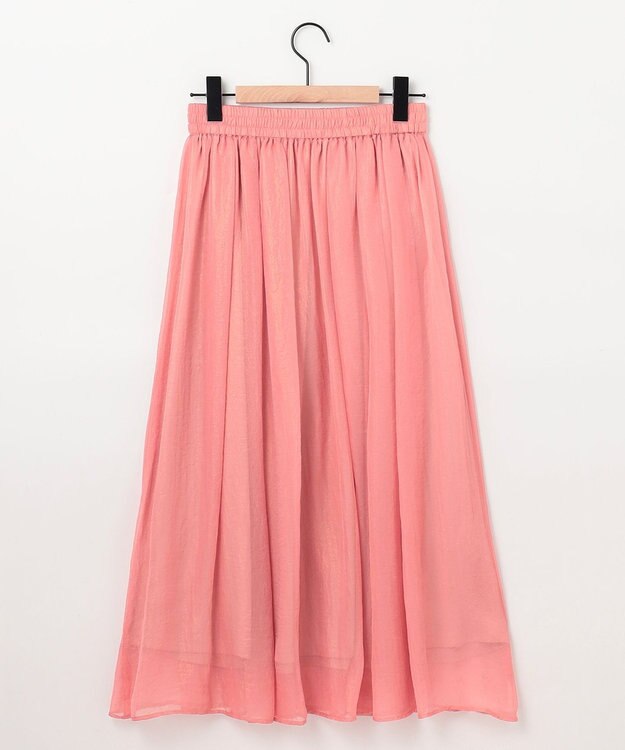 SHARE PARK LADIES 箔プリントフレアスカート ピンク系