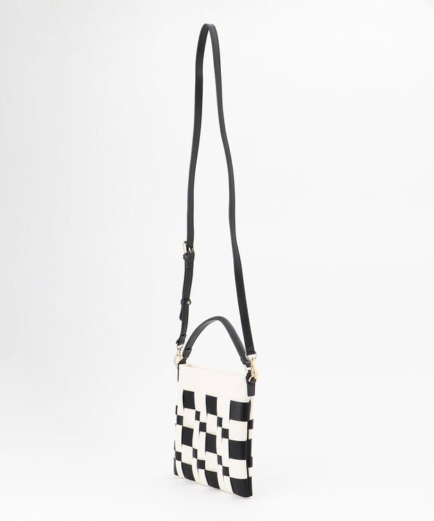 23区 メッシュ ショルダーバッグ ブラック×ホワイト