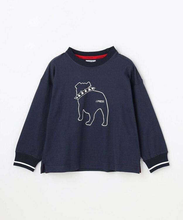 J.PRESS KIDS 【100-130cm】バックブル ラインプリント カットソー ネイビー系