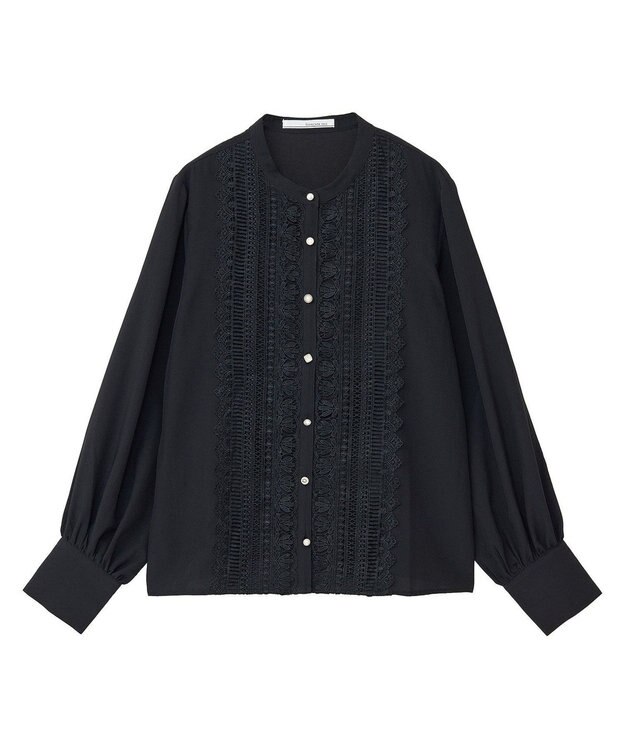 Green Parks ・ＥＬＥＮＣＡＲＥ　ＤＵＥ　フロントレースブラウス Black