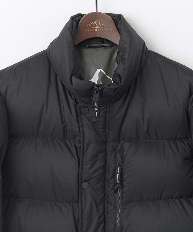 JOSEPH ABBOUD MOUNTAIN 【軽量/撥水/7ポケット/INフード】ナイロンリップ ダウン ジャケット ブラック系