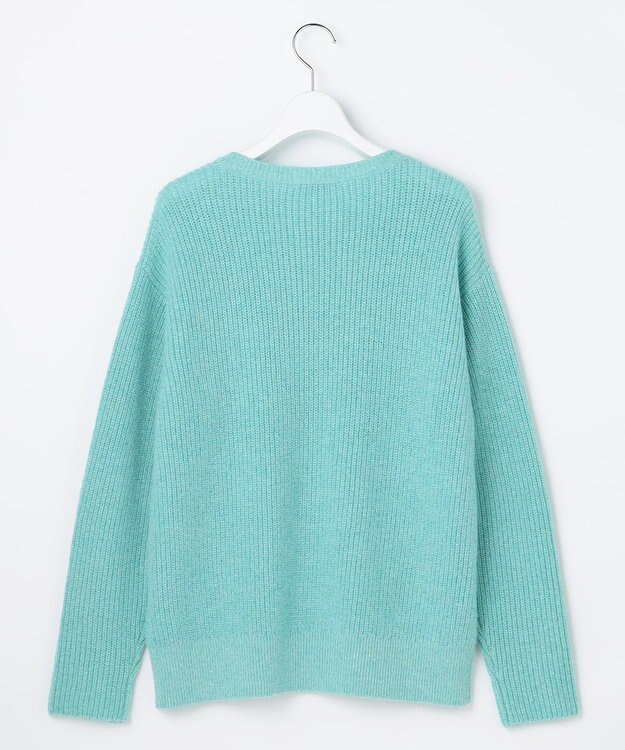 自由区 L 【カタログ掲載】カラーメランジ ニット ターコイズ