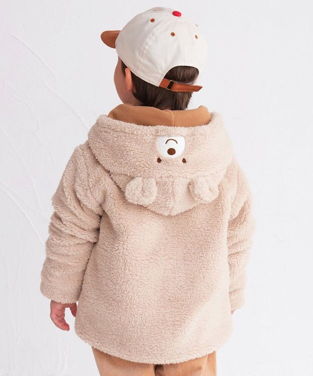 MIKI HOUSE HOT BISCUITS 【70-110cm】 もこくま顔ドン ボアジャンパー