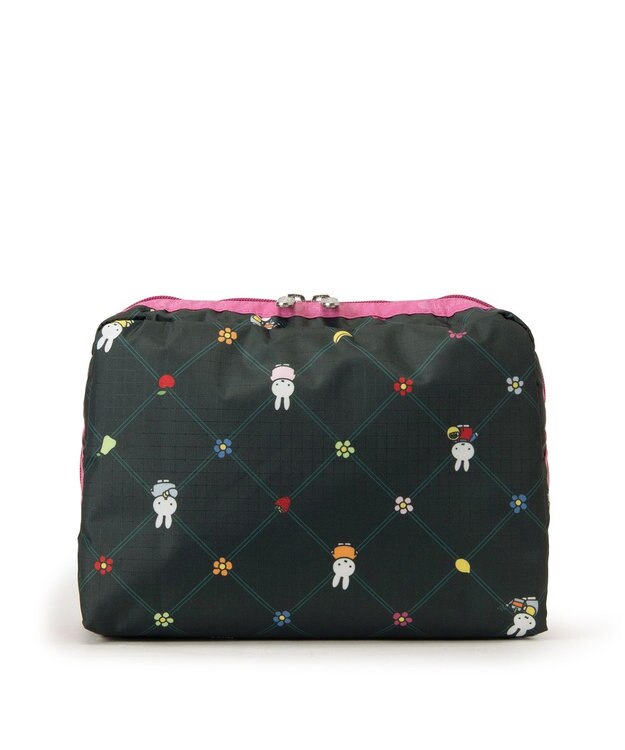 LeSportsac EXTRA LARGE RECTANGULAR COSMETIC/ミッフィーオーチャードグリーン/ピンク ミッフィーオーチャードグリーン/ピンク