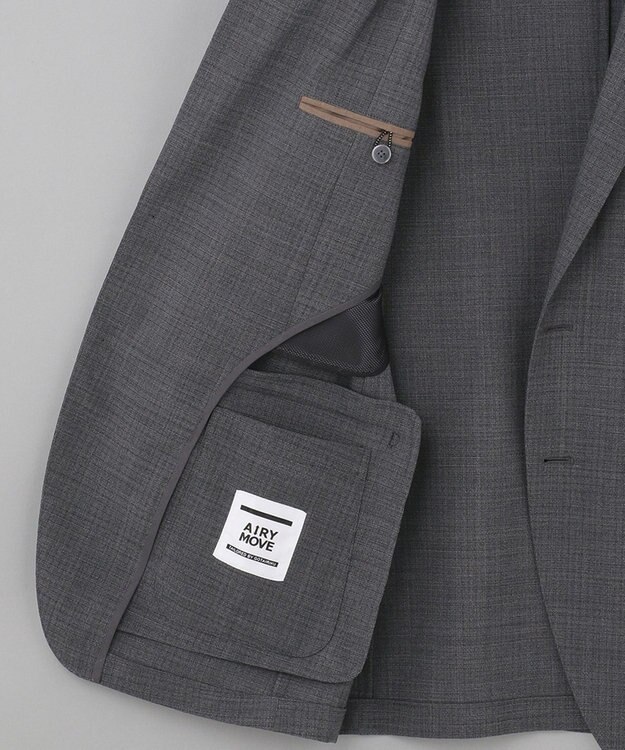 GOTAIRIKU 【AIRY MOVE / セットアップ対応】ウールポリエステルドットエアー セットアップジャケット グレー系8