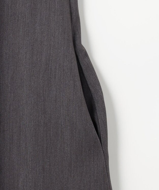 組曲 S 【前後着用可】ラメストライプボウタイ ワンピース グレー系1