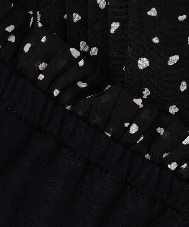 自由区 【洗える/ドット柄】ロイヤルシフォン プルオーバーカットソー ネイビー系5