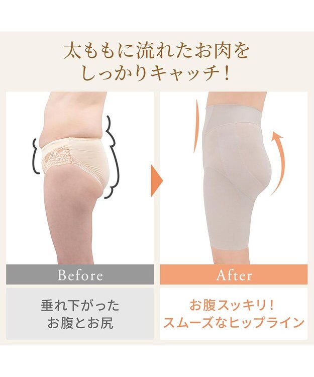 BRADELIS New York 【BRADELIS NewYork peace】綿混楽々dailyガードル23 接触冷感 吸汗速乾 サラッと快適な補正ガードル ブラック