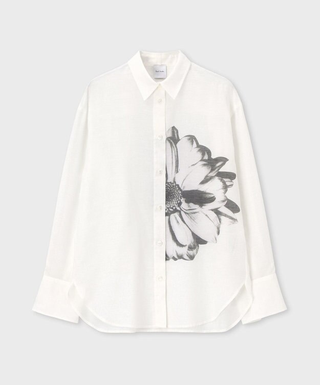 Paul Smith Daisy プリント 長袖シャツ ホワイト