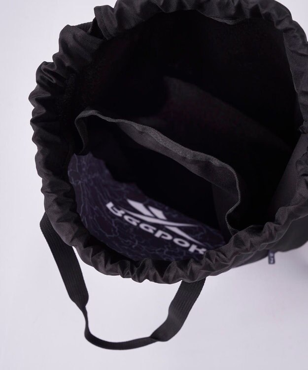 OP／FILA 【Reebok】ブランドロゴ入り巾着型ナップサック ブラック