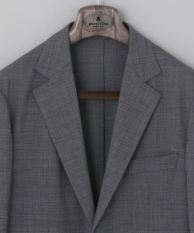 GOTAIRIKU 【AIRY MOVE / セットアップ対応】ウールポリエステルドットエアー セットアップジャケット グレー系8