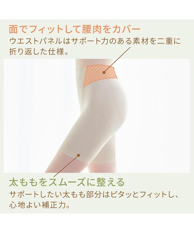 BRADELIS New York 【BRADELIS NewYork peace】綿混楽々dailyガードル23 接触冷感 吸汗速乾 サラッと快適な補正ガードル ブラック