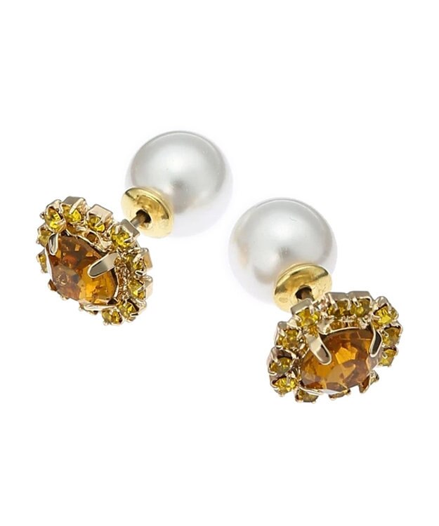 Green Parks ｅｖｅｒｙ　ｗａｌｋ．　リバーシブルビジューピアス Yellow