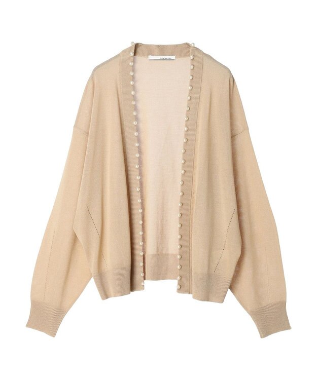 Green Parks ・ＥＬＥＮＣＡＲＥ　ＤＵＥパールツキシアーカーディガン Light Beige