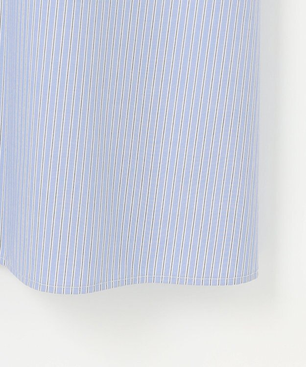 J.PRESS LADIES L 【洗える・接触冷感・UVケア】エステネージュ シャツ ワンピース ブルーストライプ系