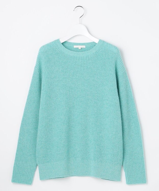 自由区 L 【カタログ掲載】カラーメランジ ニット ターコイズ