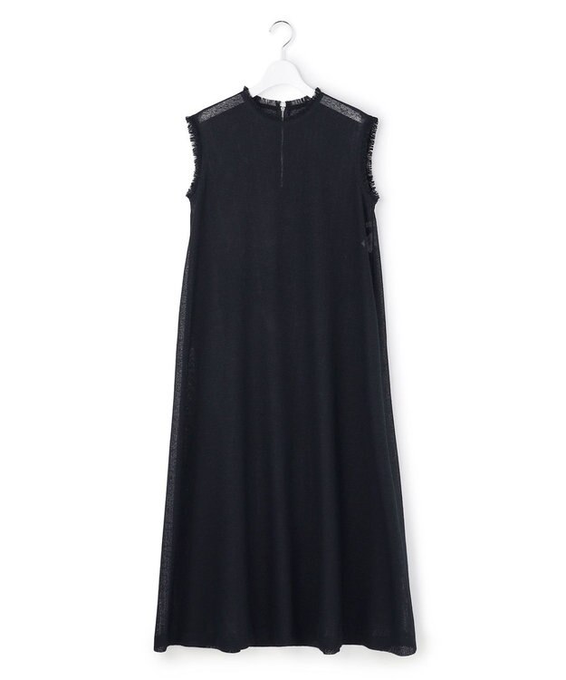 ICB L 【先行予約】サマーレノクロス フレアワンピース ネイビー×ブラック