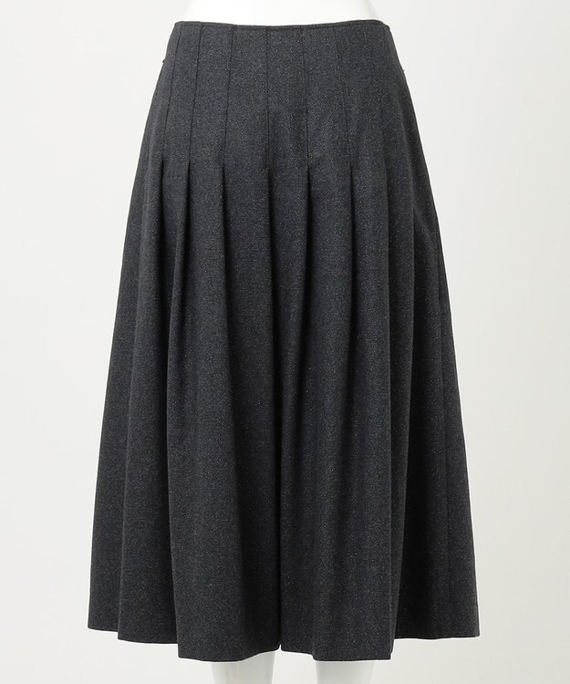 23区 【R(アール)】ウールラメ タックラップスカート チャコールグレー