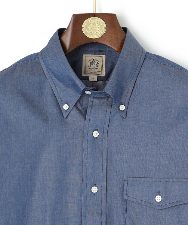 J.PRESS MEN 【WEB・一部店舗限定】オーガニックコットンデニム シャツ/B.D. サックスブルー系