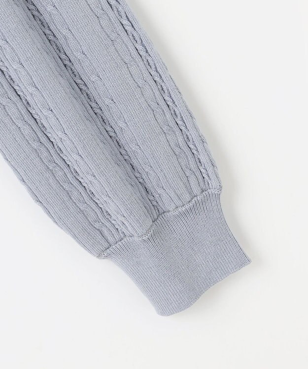 Feroux 【洗える】ビジューボタン カーディガン ブルー系