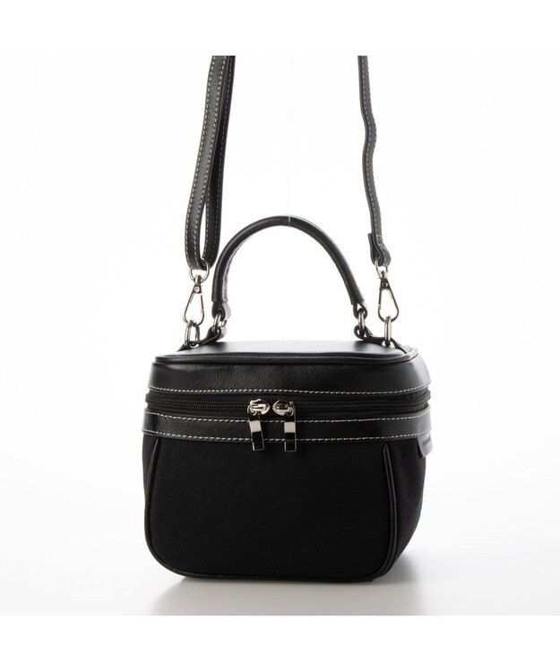 LA BAGAGERIE 【倉敷帆布】キャンバスバニティバッグ ブラック