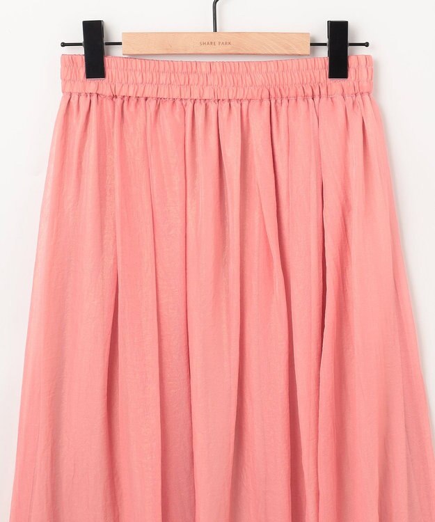 SHARE PARK LADIES 箔プリントフレアスカート ピンク系