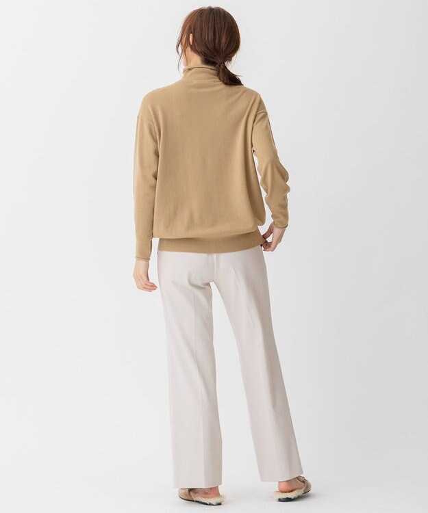 自由区 【裏起毛/撥水加工】TRギャバ ストレートパンツ ライトグレー系