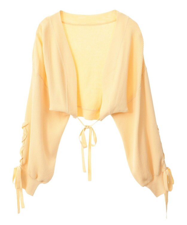 Green Parks ｄａｚｚｌｉｎ　ニットボレロ Yellow