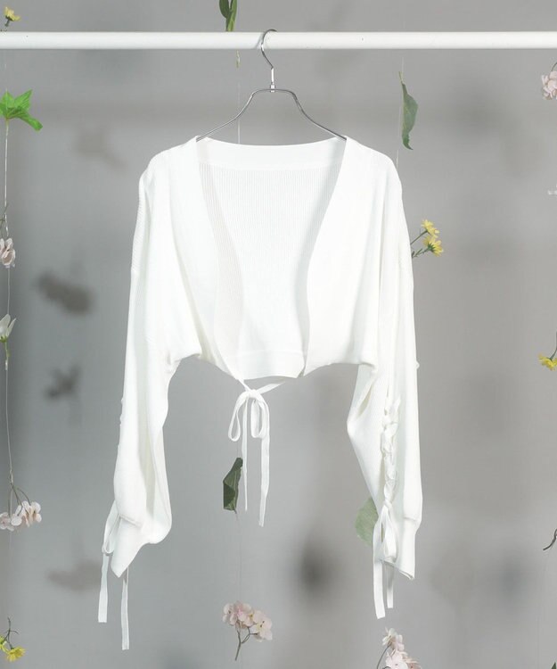 Green Parks ｄａｚｚｌｉｎ　ニットボレロ Off White