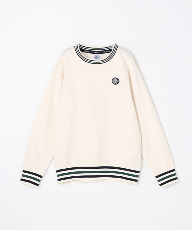 J.PRESS KIDS 【140-170cm】 ラインリブトレーナー アイボリー